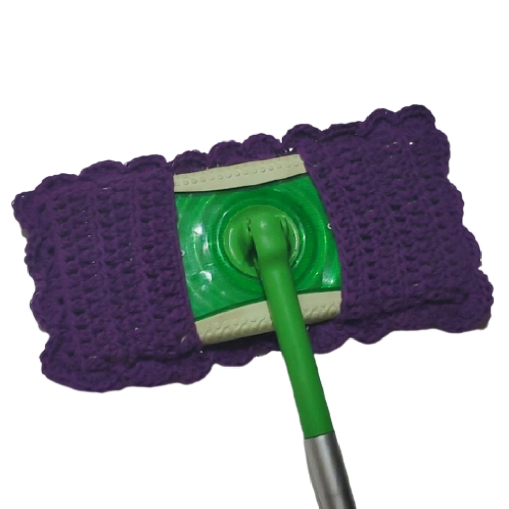 Eco Friendly Organic Reuseable Cotton House Cleaner Mop Cover Cloth-Purple